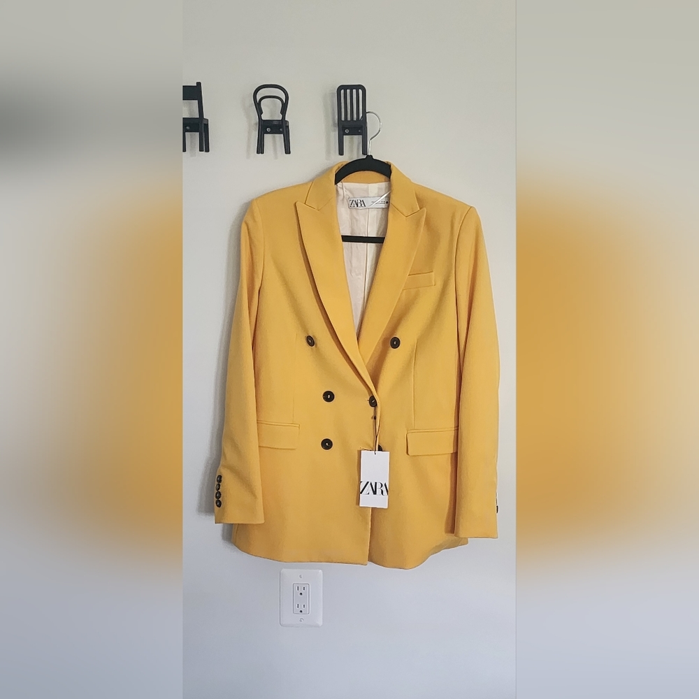 Zara Woman Mustard Yellow Blazer
